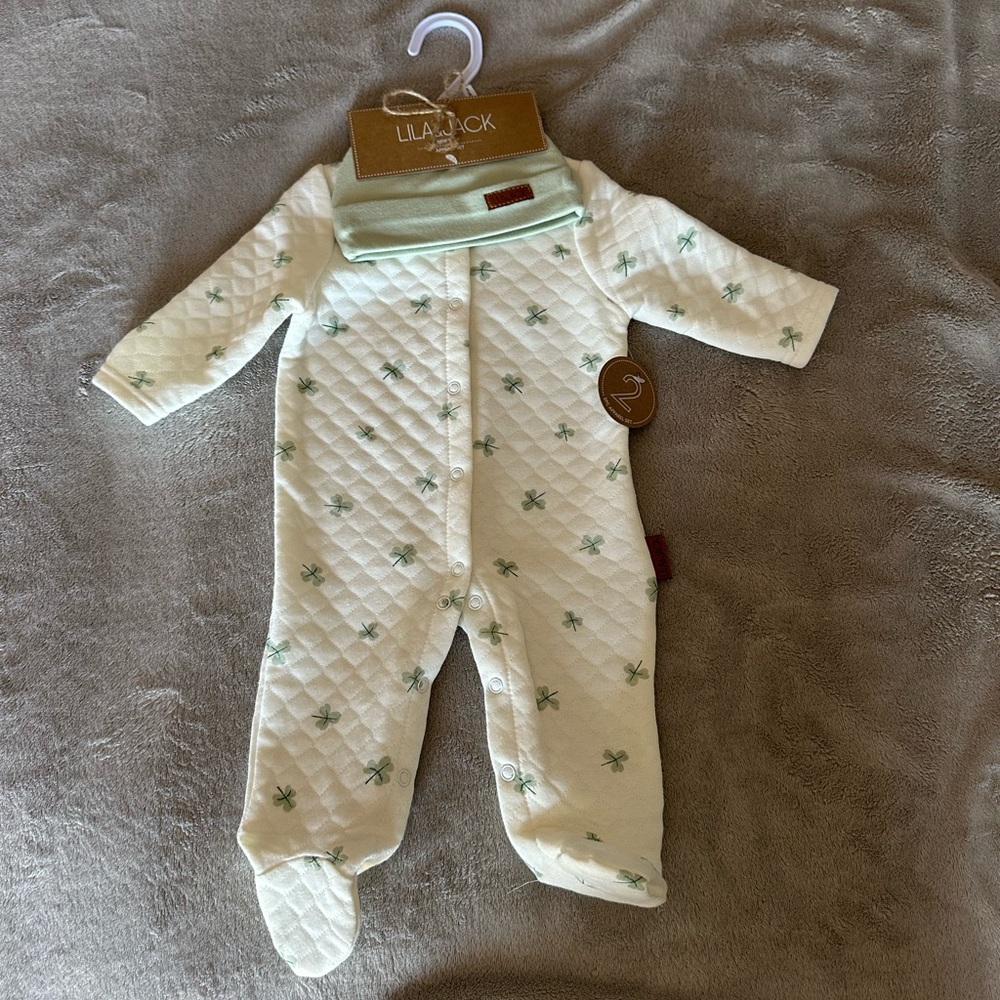 🆕Lila&Jack 2- pieces set of bodysuit and hat nwt